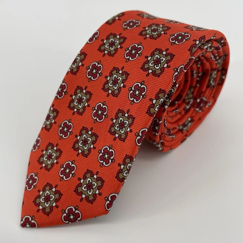 J.Crew Silk Tie Multicolor Geometric Print 42 Inch Crewcuts Boys Sizes 2-7